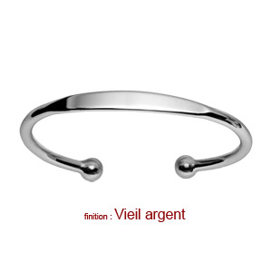 Bracelet jonc en argent esclave - petit modle - Vue 3