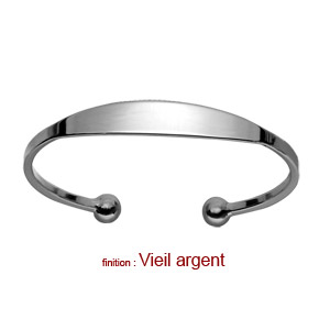 Bracelet jonc en argent esclave - moyen modle - Vue 3