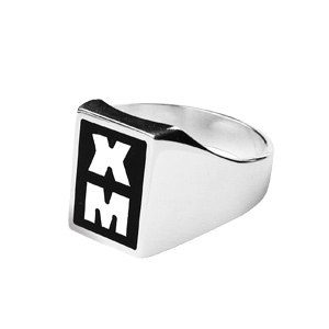 Chevalière en argent plateau rectangulaire 11mm X 8mm en onyx synthétique - Vue 3