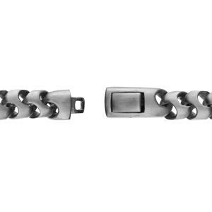 Bracelet en acier maille satiné -21cm - Vue 3