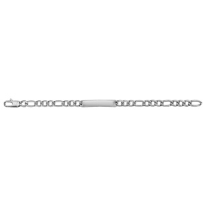 Gourmette en acier maille 1+3 largeur 7mm et longueur 21cm - Vue 3