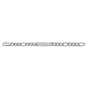 Gourmette en acier maille 1+3 largeur 9mm et longueur 21cm - Vue 3