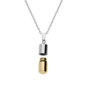 Collier en acier chane avec pendentif \