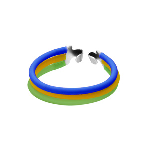 Bijou de masque 10 fils caoutchouc multi couleurs - Vue 3
