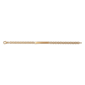 Gourmette en vermeil 4mm maille fine marine - 18cm - Vue 3