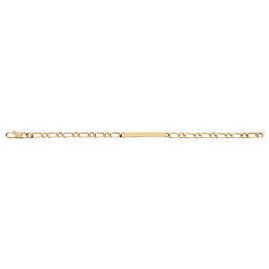 Gourmette en vermeil maille 1+1 4mm - 18cm - Vue 3