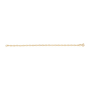 Bracelet en plaqué or chaîne maille grains de café largeur 3mm et longueur 18cm - Vue 3