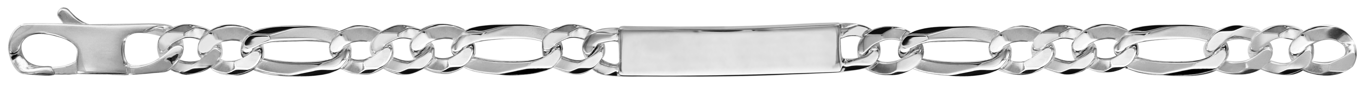 Gourmette en argent maille Hawaï 1+3 largeur 8mm et longueur 21cm