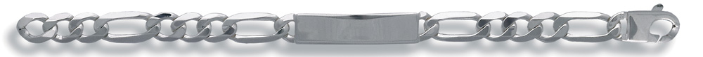 Gourmette en argent maille Hawaï 1+3 largeur 10mm et longueur 21cm