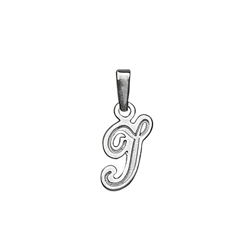 Pendentif en argent lettre I en lettrine anglaise