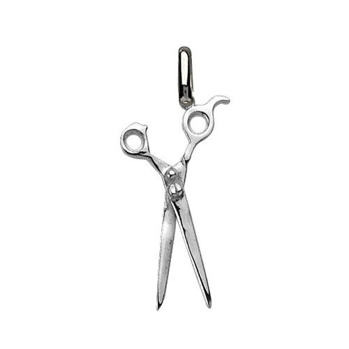 Pendentif en argent rhodié paire de ciseaux