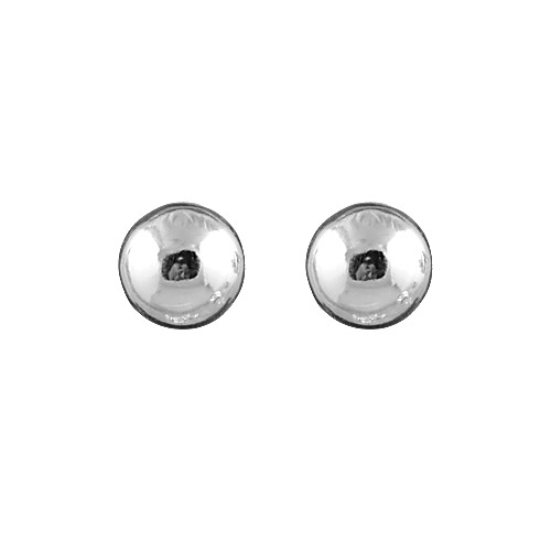 Boucles d’oreilles en argent boule de 8 mm et fermoir poussette