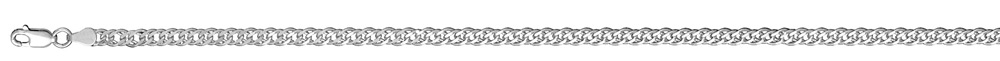 Bracelet en argent chaîne double mailles croisées souples – longueur 18cm