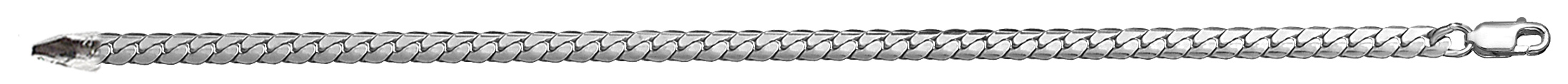 Bracelet en argent chaîne maille serpent largeur 4mm et longueur 18cm