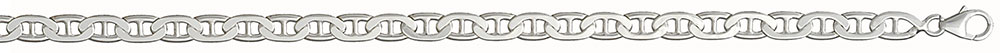 Chaîne en argent maille marine largeur 5mm et longueur 50cm