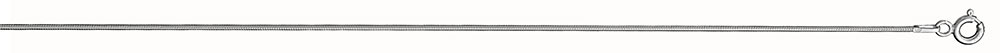 Chaîne en argent maille tube de 1mm – longueur 40cm