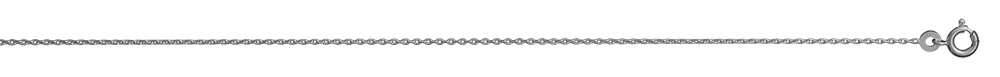 Chaîne en argent rhodié maille forçat largeur 1mm et longueur 38cm
