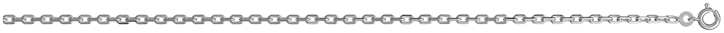 Chaîne en argent maille forçat largeur 2,5mm et longueur 50cm