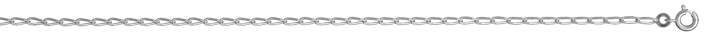Bracelet en argent chaîne maille cheval largeur 1,8mm et longueur 18cm