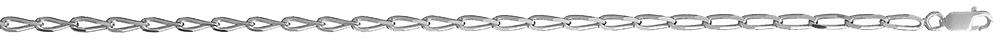 Chaîne en argent maille cheval largeur 3mm et longueur 50cm