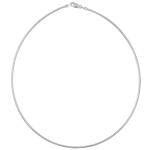 Collier en argent maille oméga – largeur 1,2mm et longueur 40cm
