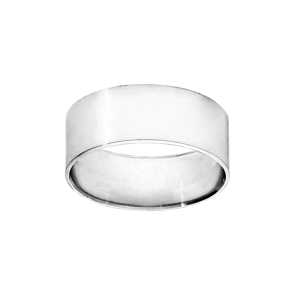 Alliance ruban en argent 8mm
