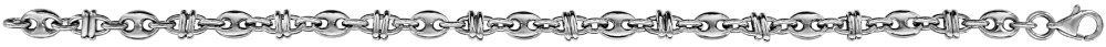 Bracelet en acier petites maille grains de café – longueur 20.5cm