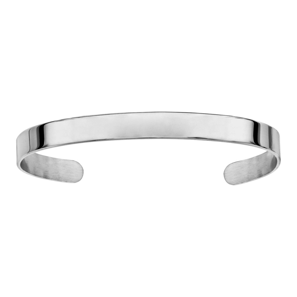 Bracelet ruban ouvert en acier à graver 63mm X 47mm
