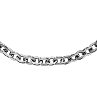 Chaîne en acier maille jaseron 42cm + 4cm de rallonge