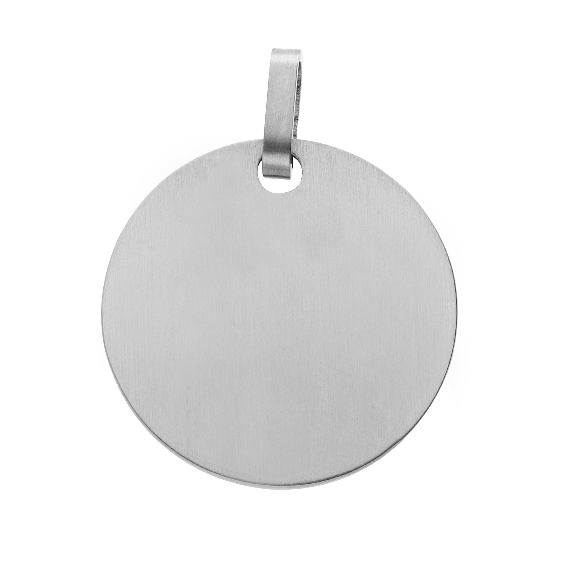 Pendentif en acier médaille à graver moyen modèle 25mm