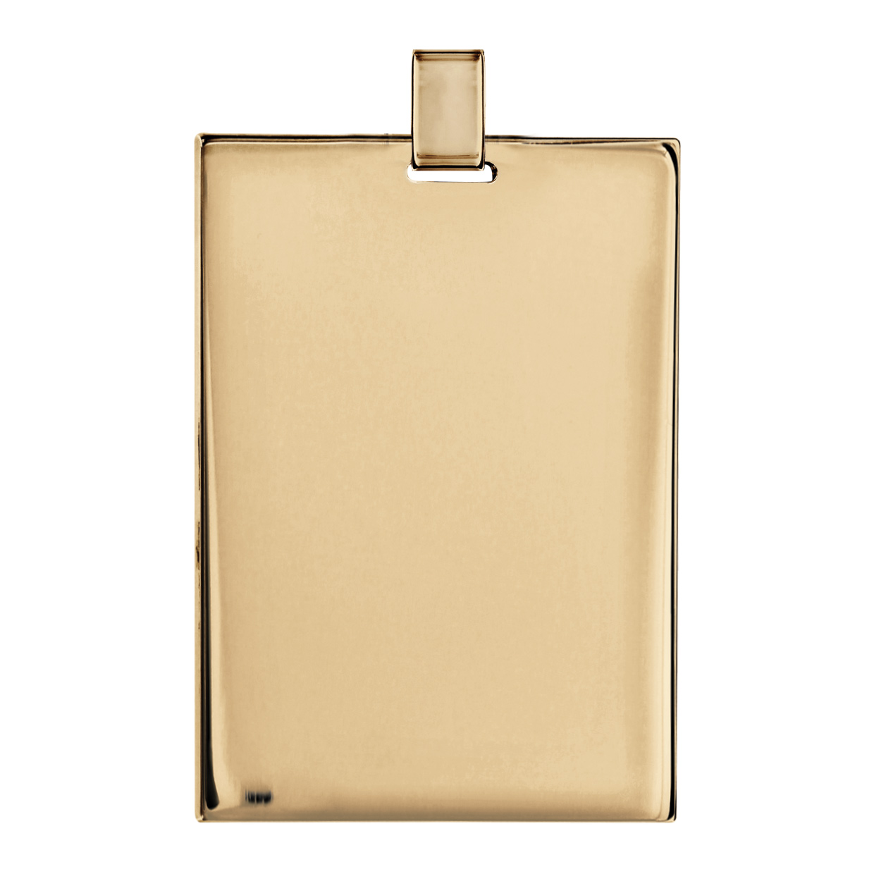 Pendentif en plaqué or plaque G.I. rectangulaire à graver – dimensions 58mm X 80mm