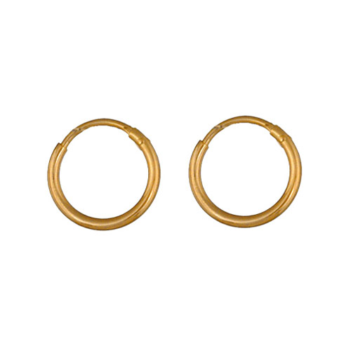 Créoles en plaqué or fil lisse – largeur 1,5mm et diamètre anneaux 14mm