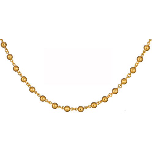 Collier en plaqué or boules marseillaises – longueur 40cm réglable