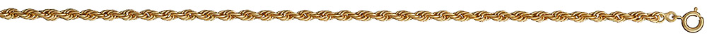Collier en plaqué or maille corde – longueur 70cm