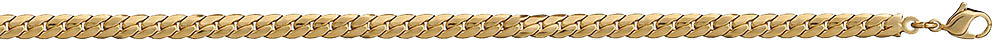 Collier en plaqué or maille anglaise –  largeur 4mm et longueur 45cm