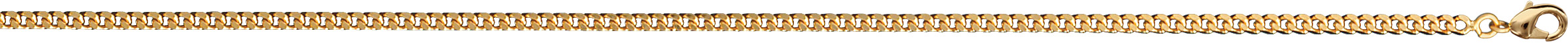 Chaîne en plaqué or maille serrée largeur 2,5mm et longueur 45cm