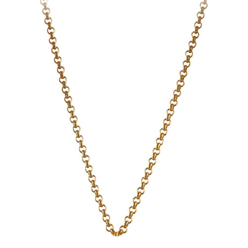 Collier en plaqué or maille jaseron – 0,1mm diamétre et longueur 45cm