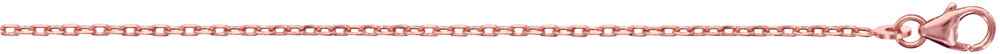 Chaîne en plaqué or rose maille forçat largeur 1,6mm et longueur 45cm