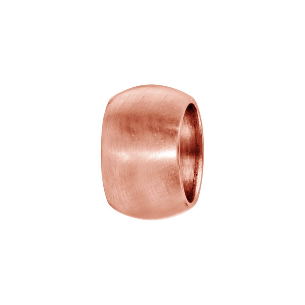 Charms Thabora grand modèle pour homme en acier et PVD rose anneau bombé lisse