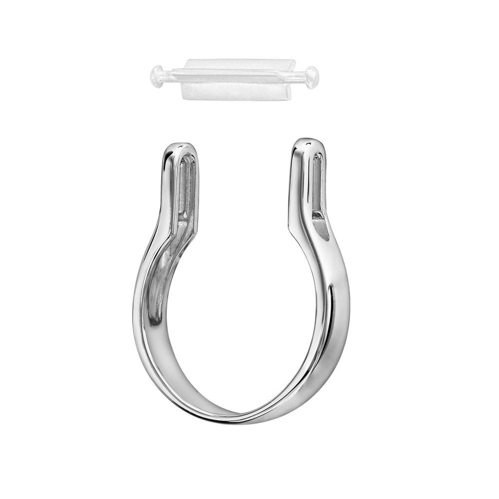 Bague en argent rhodié charms interchangeable