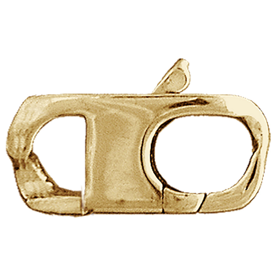 Fermoir plat en plaqué or ouvert – largeur 12mm