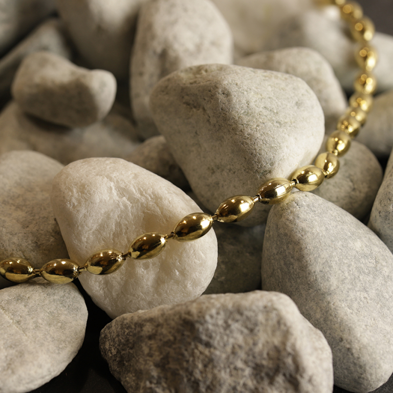 Collier en acier doré - 45+5cm - Vue 10