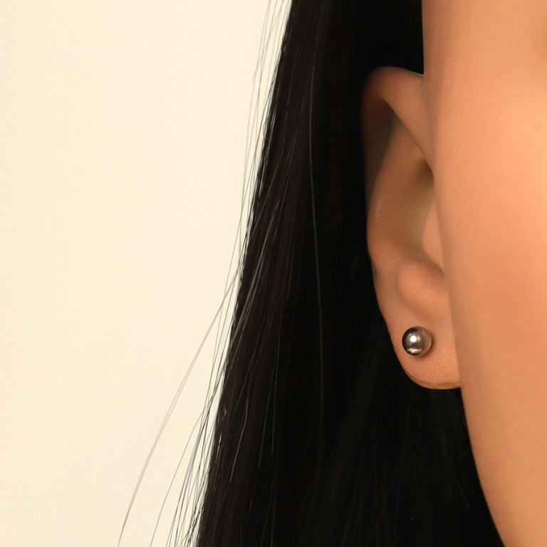Boucles d\'oreille tige en acier boule 5mm - Vue 20