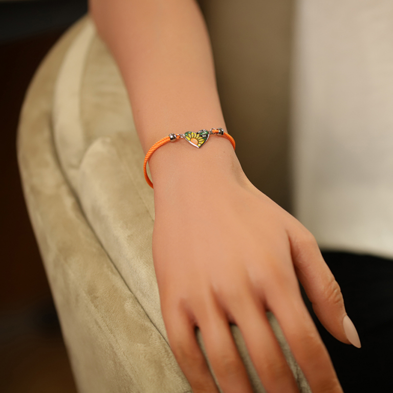 Bracelet Stella Mia en acier forme coeur nacre et résine multi couleur - 16+3cm - Vue 20