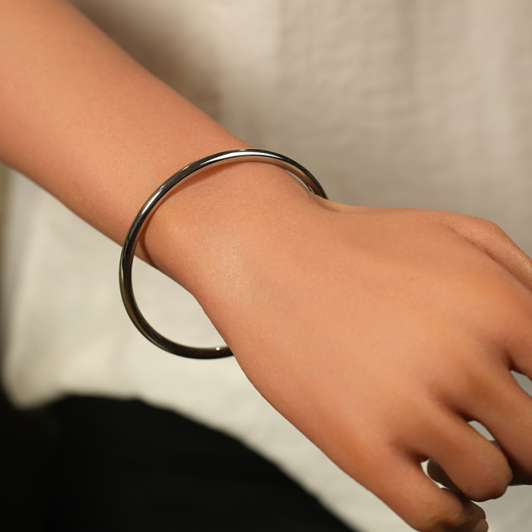 Bracelet en acier fil rond 4mm - diamètre 65mm - Vue 20