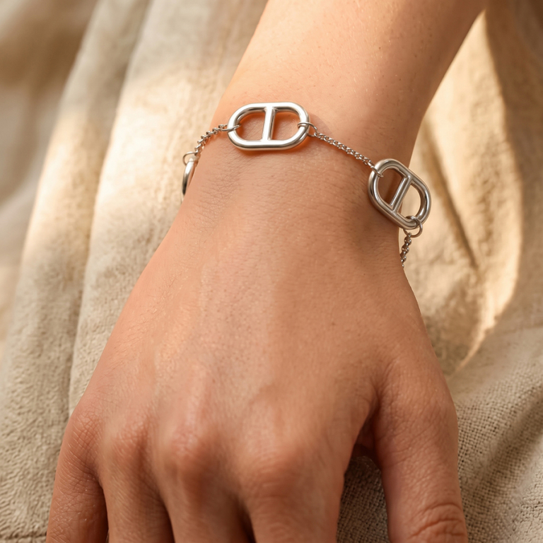 Bracelet en acier maille marine - 17+2cm - Vue 20