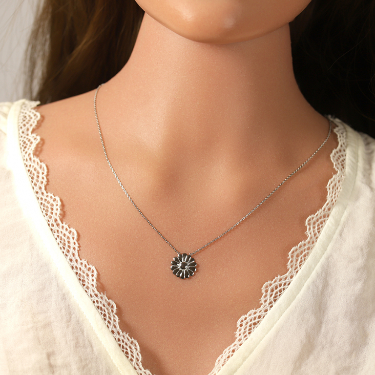 Collier en acier fleur 16mm - 40+4cm - Vue 20