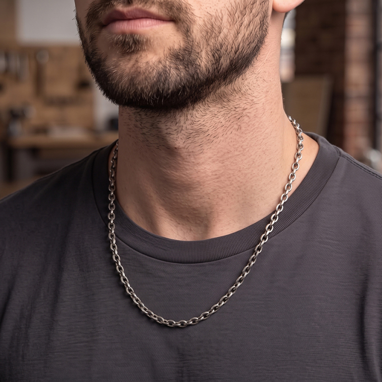 Collier en acier patin� maille for�at 4.5mm - 50+5cm - Vue 20