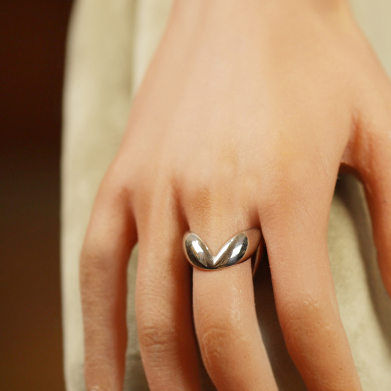 Bague en acier forme V - Vue 20
