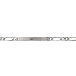 Gourmette prestige en argent rhodié maille 1+2 largeur 4mm longueur 18cm